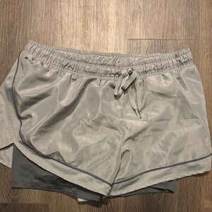 Gray Mens Reebok Athletic Shorts